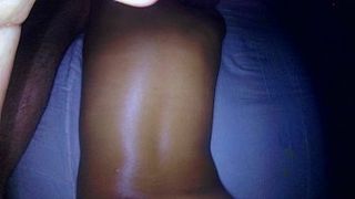 Брат ночью ласкает пальцами манду и анус стройной сестры и мнёт её попочку